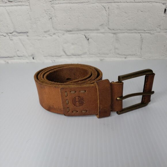 Vintage men genuine TIMBERLAND tan‎ leather belt size 36 - Picture 1 of 14